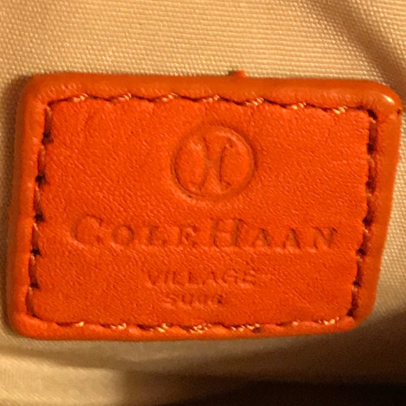 Halloween Orange Leather Handbag Clutch Cole Haan - Picture 4 of 5